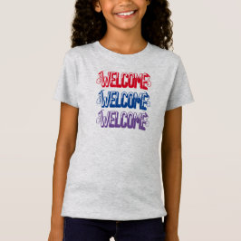 カスタマイズKids Cute Welcome T-Shirt for girls Tシャツ