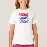 カスタマイズKids Cute Welcome T-Shirt for girls