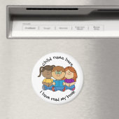 カスタマイズKids Magnet – 私は本を持読っている マグネット (インサイチュ (食洗機))