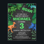 カスタマイズKids Three Daothan Birthday Party インビテーションポストカード<br><div class="desc">この恐竜のデザイン素晴らしは、あなたの人生の誕生日の男の子のためにある。彼ら与えは、トレックス、トリケラトプス、ブロントサウルス、ラプターを特徴とする、このdinoをテーマにしたデザインとdino-mite日。</div>