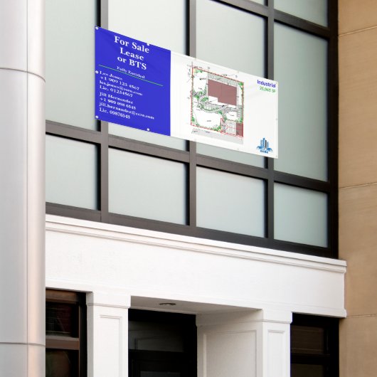 カスタマイズLeaseまたはBTS Siteスケッチロゴ 横断幕 (ビルの外側)