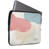 カスタマイズLegant Soft BlueとCoralの流オーガニックれ ラップトップスリーブ (正面右)