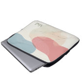 カスタマイズLegant Soft BlueとCoralの流オーガニックれ ラップトップスリーブ (正面下部)