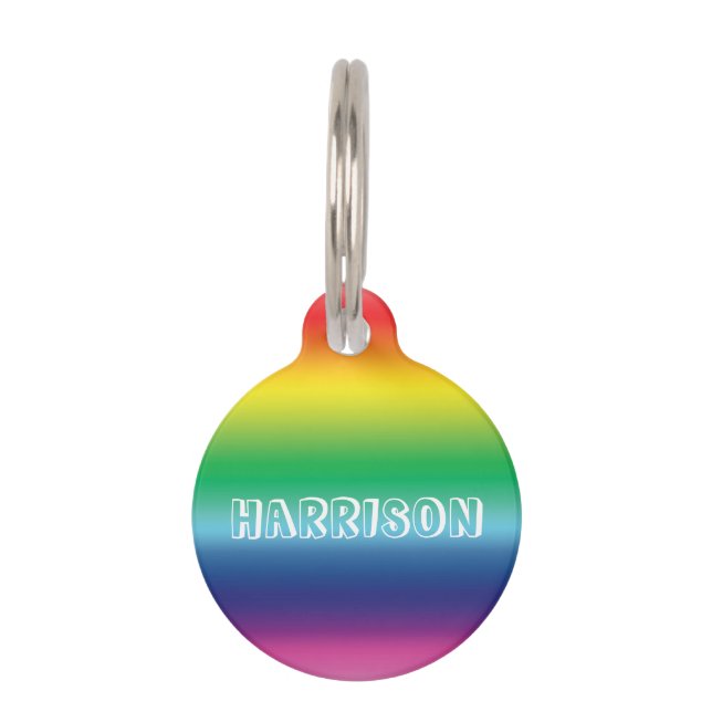 カスタマイズLGBTQ犬，ペット名，情報 ペット　ネームタグ (正面)