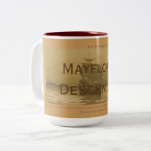 カスタマイズMayflowerの一致の子孫 ツートーンマグカップ (正面左)