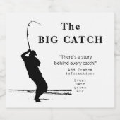 カスタマイズMe -クラシック釣りきらめくワイン スパークリングワインラベル (シングルラベル)