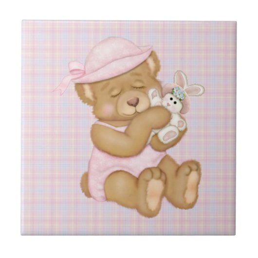 カスタマイズProductTeddy Girl Easter タイル (正面)