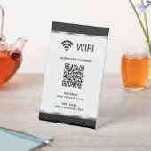 カスタマイズQRコード Wi-Fiネットワークとパスワード 台座サイン (インサイチュ)