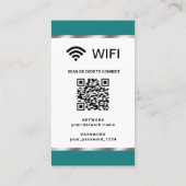 カスタマイズQRコード Wi-Fiネットワークとパスワード 名刺 (裏面)