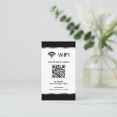 カスタマイズQRコード Wi-Fiネットワークとパスワード 名刺 (スタンド正面)