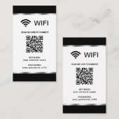 カスタマイズQRコード Wi-Fiネットワークとパスワード 名刺 (正面/裏面)
