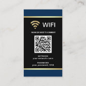 カスタマイズQRコード Wi-Fiネットワークパスワード 名刺 (裏面)