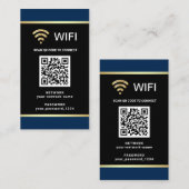 カスタマイズQRコード Wi-Fiネットワークパスワード 名刺 (正面/裏面)
