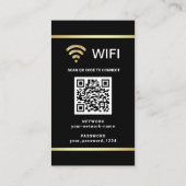 カスタマイズQRコード Wi-Fiネットワークパスワード 名刺 (裏面)