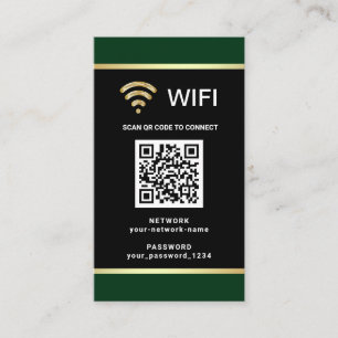 カスタマイズQRコード Wi-Fiネットワークパスワード 名刺