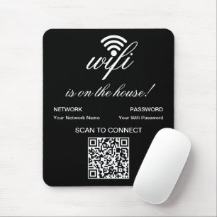 カスタマイズQRコード Wi-Fi インターネット スキャンで接続 マウスパッド