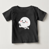 カスタマイズQubyステッカーのかわいいイラストレーション ベビーTシャツ (正面)