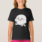 カスタマイズQubyステッカーのかわいいイラストレーション Tシャツ (正面)