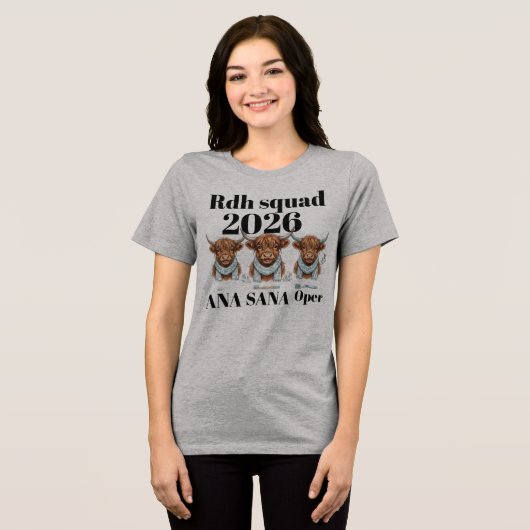 カスタマイズRDHハイランドカウ卒業ギフト | Cu トライブレンドTシャツ (正面全面)