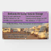 カスタマイズRVトレーラー車両保管ロット 横断幕 (横)