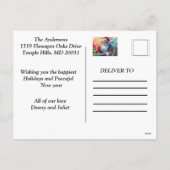 カスタマイズSantaお洒落 S Christmas Journey Post シーズンポストカード (裏面)