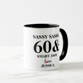 カスタマイズSassy6おもしろい誕生日 マグカップ (正面右)