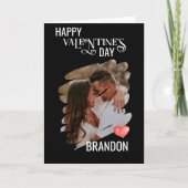 カスタマイズScratch Photo モダン Monogram Love カード (正面)