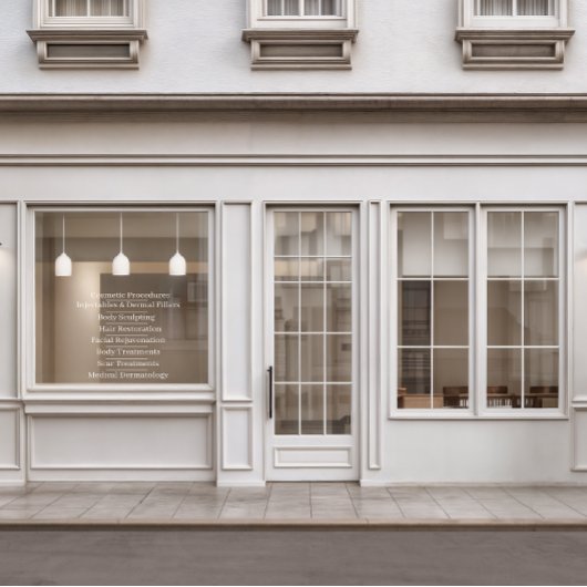 カスタマイズSkin気に Cosmetic Servicesリストフロント ウィンドウサイン