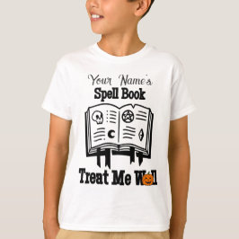 カスタマイズSpell book, treat me well おもしろい Hallow Tシャツ
