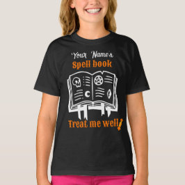 カスタマイズSpell book, treat me well おもしろい Hallow Tシャツ