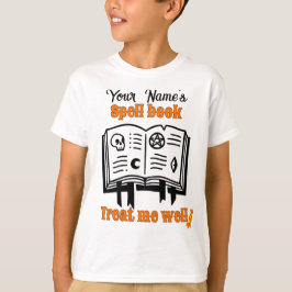 カスタマイズSpell book, treat me well おもしろい Hallow Tシャツ