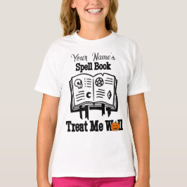 カスタマイズSpell book, treat me well おもしろい Hallow Tシャツ
