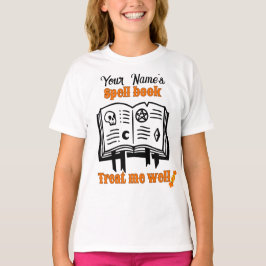 カスタマイズSpell book, treat me well おもしろい Hallow Tシャツ