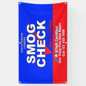 カスタマイズStar Certified Smog Test 車の Shop 横断幕 (縦)