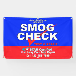 カスタマイズStar Certified Smog Test 車の Shop 横断幕