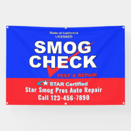 カスタマイズStar Certified Smog Test 車の Shop 横断幕