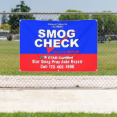 カスタマイズStar Certified Smog Test 車の Shop 横断幕 (インサイチュ)
