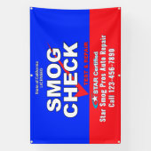 カスタマイズStar Certified Smog Test 車の Shop 横断幕 (縦)