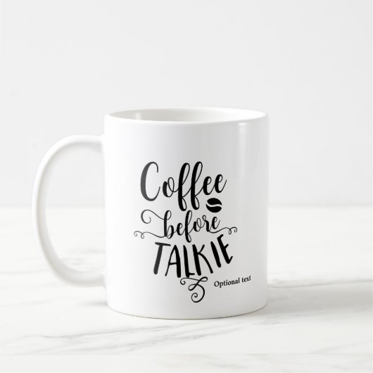 カスタマイズTALKIEの前にCOFFEE コーヒーマグカップ (左)
