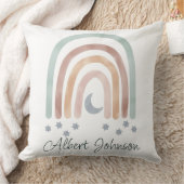 カスタマイズThrow Cozion – レインボースターと月 クッション (ブランケット)