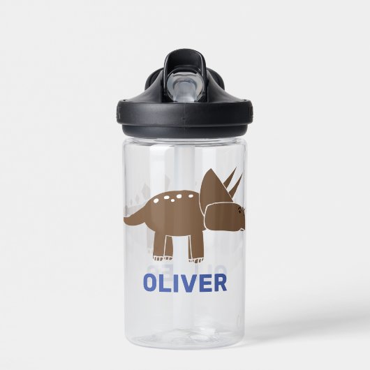 カスタマイズTriceratops Stegosaurus Dinosaurus Kids ウォーターボトル (正面)