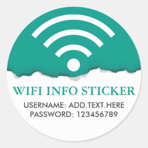 カスタマイズWiFi /Internetのアクセス情報 ラウンドシール
