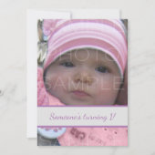 カスタマイズYour Baby girl photo誕生日 招待状 (正面)