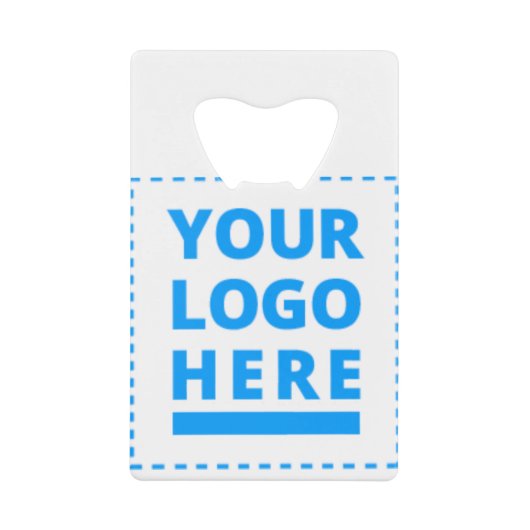 カスタマイズYour Logo Here製品の作ユニーク成 クレジットカード栓抜き (正面)