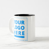 カスタマイズYour Logo Here製品の作ユニーク成 ツートーンマグカップ (正面左)
