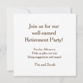 カスタマイズYour Road Trip招待状カード (裏面)