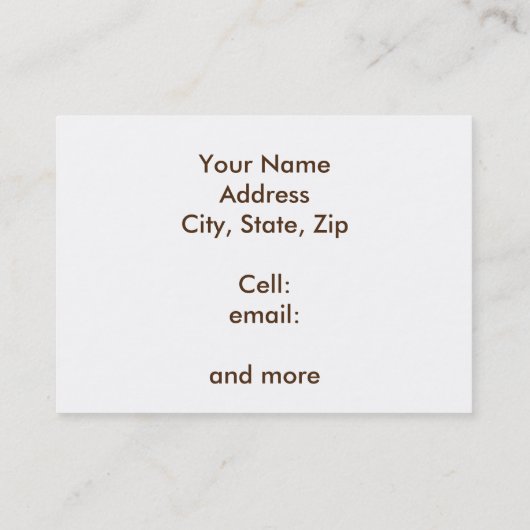 カスタマイズYour Road Trip Business Card 名刺 (裏面)