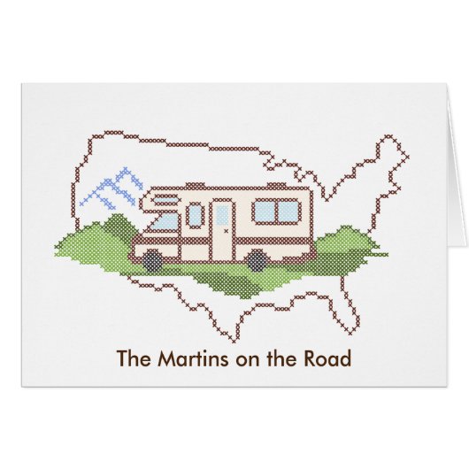 カスタマイズYour Road Trip Noteカード (正面横)