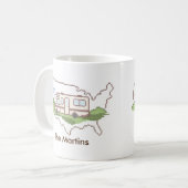 カスタマイズYour Road Trip USA Coffee Mug コーヒーマグカップ (正面左)