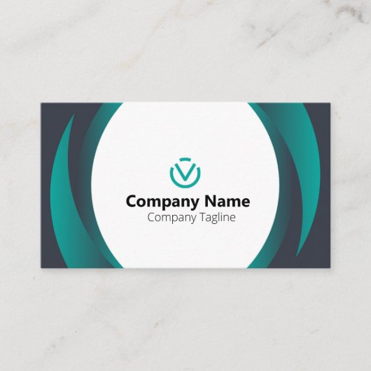 カスタマイ最高のズ付き会社名刺 名刺 (正面)